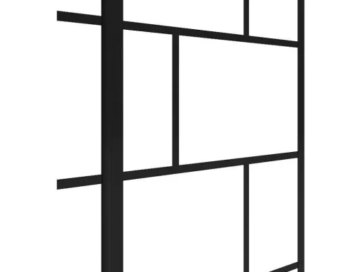 Badscherm In Industriele Stijl Met Beweegbaar Deel - 100 X 140 Cm - Obelini