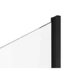 Badscherm Met Matzwarte Metalen Handdoekenrek In Industriele Stijl - 70 X 140 Cm - Tobin