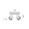 Ball Plafondlamp, Eik, Chroom, Wit, 29,5X11X20 Cm, Epikasa