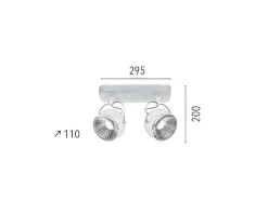 Ball Plafondlamp, Eik, Chroom, Wit, 29,5X11X20 Cm, Epikasa