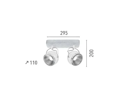 Ball Plafondlamp, Eik, Chroom, Wit, 29,5X11X20 Cm, Epikasa