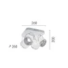 Ball Spot, Eik, Chroom, Wit, 26X26X20 Cm, Epikasa