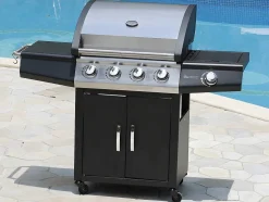 Barbecue Op Gas Met 4 Branders En 1 Rechaud Aan De Zijkant 143 X 54 X 115 Cm - Smoky