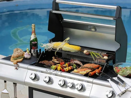 Barbecue Op Gas Met 4 Branders, 1 Rechaud Aan De Zijkant En 1 Grill 148 X 56 X 121 Cm - Roasty