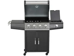 Barbecue Op Gas Met 4 Branders En 1 Rechaud Aan De Zijkant 143 X 54 X 115 Cm - Smoky
