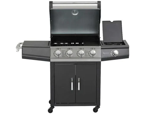 Barbecue Op Gas Met 4 Branders En 1 Rechaud Aan De Zijkant 143 X 54 X 115 Cm - Smoky