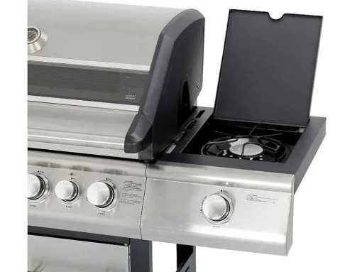 Barbecue Op Gas Met 4 Branders, 1 Rechaud Aan De Zijkant En 1 Grill 148 X 56 X 121 Cm - Roasty