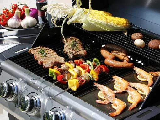 Barbecue Op Gas Met 4 Branders En 1 Rechaud Aan De Zijkant 143 X 54 X 115 Cm - Smoky