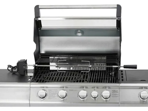 Barbecue Op Gas Met 4 Branders, 1 Rechaud Aan De Zijkant En 1 Grill 148 X 56 X 121 Cm - Roasty