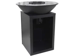 Barbecue Plancha Brasero Op Houtskool Met Opbergruimte 80 X 80 X 96 Cm, Zwart - Ignos