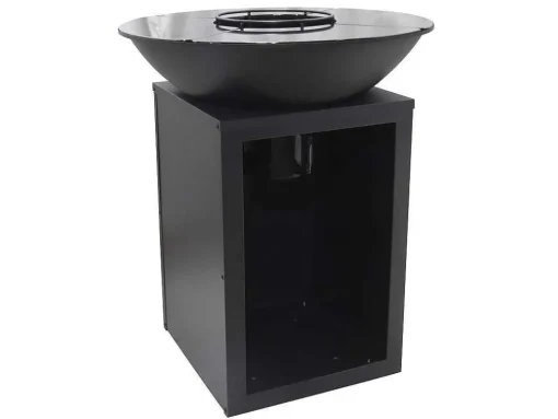 Barbecue Plancha Brasero Op Houtskool Met Opbergruimte 80 X 80 X 96 Cm, Zwart - Ignos