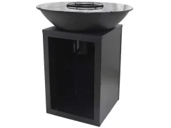 Barbecue Plancha Brasero Op Houtskool Met Opbergruimte 80 X 80 X 96 Cm, Zwart - Ignos