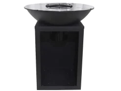 Barbecue Plancha Brasero Op Houtskool Met Opbergruimte 80 X 80 X 96 Cm, Zwart - Ignos