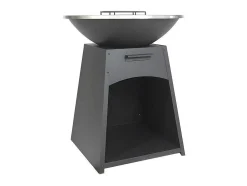Barbecue/Plancha/Vuurkorf Van Staal - L81 X B81 X D96 Cm - Zwart - Corvera