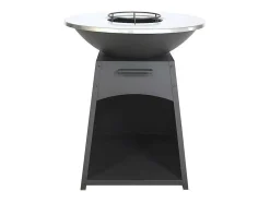 Barbecue/Plancha/Vuurkorf Van Staal - L81 X B81 X D96 Cm - Zwart - Corvera