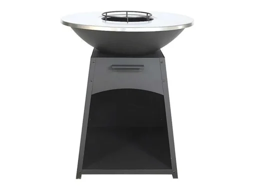 Barbecue/Plancha/Vuurkorf Van Staal - L81 X B81 X D96 Cm - Zwart - Corvera
