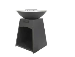 Barbecue/Plancha/Vuurkorf Van Staal - L81 X B81 X D96 Cm - Zwart - Corvera