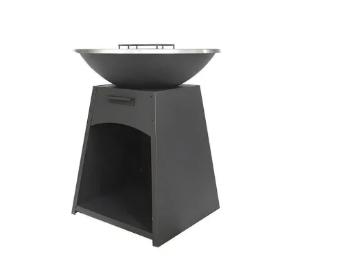 Barbecue/Plancha/Vuurkorf Van Staal - L81 X B81 X D96 Cm - Zwart - Corvera