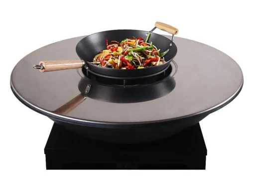 Barbecue/Plancha/Vuurkorf Van Staal - L81 X B81 X D96 Cm - Zwart - Corvera