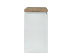 Barmeubel Halo Ii - Wit Gelakt Mdf - Leds - Wit En Eik