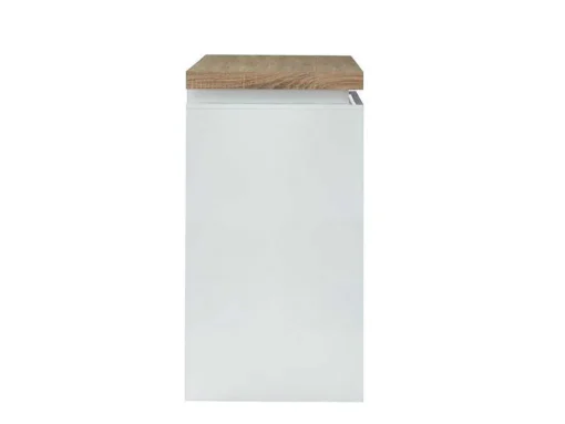 Barmeubel Halo Ii - Wit Gelakt Mdf - Leds - Wit En Eik