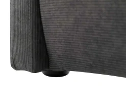 Bed 160 X 200 Cm - Ribfluweel - Antraciet - Sonetri
