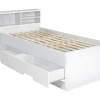 Bed Boris Met Laden En Opbergruimte - Wit - 90X190 Cm
