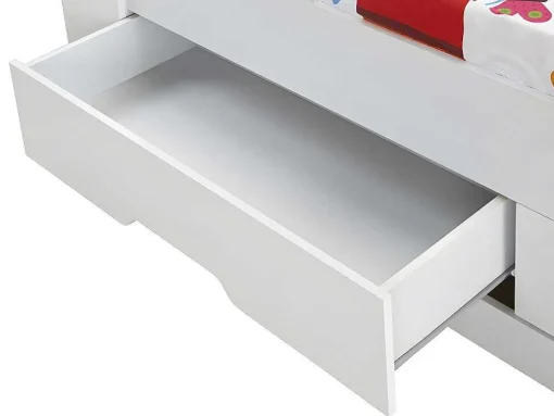 Bed Boris Met Laden En Opbergruimte - Wit - 90X190 Cm