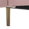 Bed Met Hoofdeinde In Schelpvorm - 160 X 200 Cm - Fluweel - Roze - Livaya
