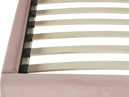 Bed Met Hoofdeinde In Schelpvorm 90 X 190 Cm - Fluweel - Roze - Moana