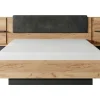 Bed Met Nachtkastjes 160 X 200 Cm - Met Ledverlichting - Kleur: Naturel En Antraciet - Elynia