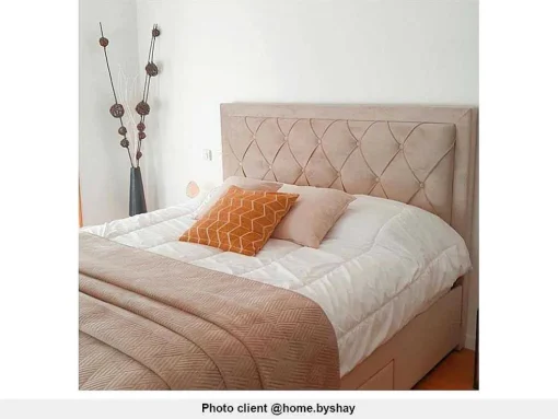 Bed Met Opbergruimte - Stof - Kleur: Champagne - 180 X 200 Cm - Leopold
