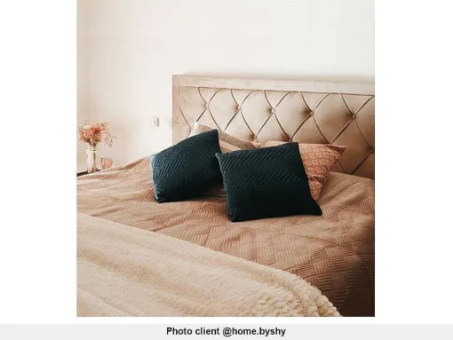 Bed Met Opbergruimte - Stof - Kleur: Champagne - 180 X 200 Cm - Leopold