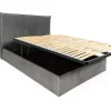 Bed Met Opbergruimte 140 X 200 Cm - Velours - Grijs - Soryo - Van Pascal Morabito