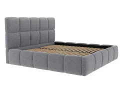 Bed Met Opbergruimte 160 X 200 Cm - Stof Met Textuur - Grijs - Damado Van Pascal Morabito