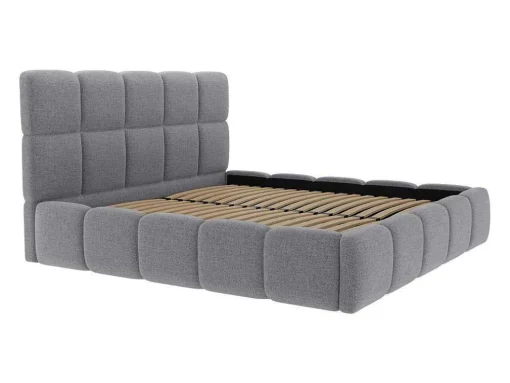 Bed Met Opbergruimte 160 X 200 Cm - Stof Met Textuur - Grijs - Damado Van Pascal Morabito