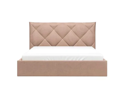 Bed Met Opbergruimte 160 X 200 Cm - Velours - Beige - Stari Van Pascal Morabito - Van Pascal Morabito