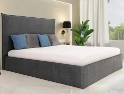 Bed Met Opbergruimte 140 X 200 Cm - Velours - Grijs - Soryo - Van Pascal Morabito