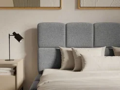 Bed Met Opbergruimte 160 X 200 Cm - Stof Met Textuur - Grijs - Damado Van Pascal Morabito