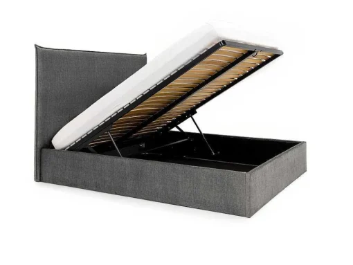 Bed Met Opbergruimte 140 X 200 Cm - Velours - Grijs - Soryo - Van Pascal Morabito