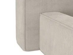 Bed Met Opbergruimte 160 X 200 Cm - Ribfluweel - Beige + Matras - Timano