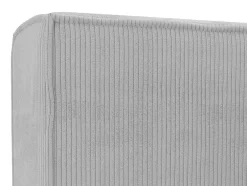 Bed Met Opbergruimte 180 X 200 Cm - Ribfluweel - Lichtgrijs + Matras - Timano