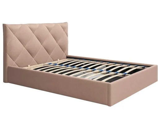 Bed Met Opbergruimte 160 X 200 Cm - Velours - Beige - Stari Van Pascal Morabito - Van Pascal Morabito