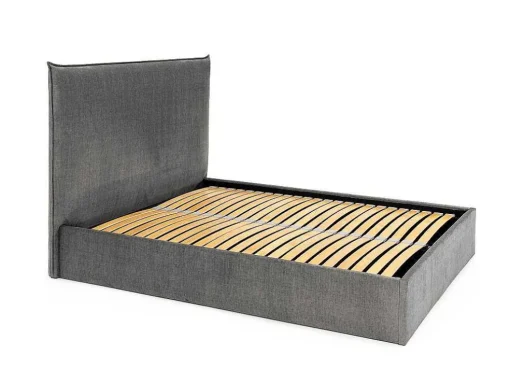 Bed Met Opbergruimte 140 X 200 Cm - Velours - Grijs - Soryo - Van Pascal Morabito