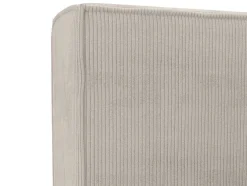 Bed Met Opbergruimte 160 X 200 Cm - Ribfluweel - Beige + Matras - Timano