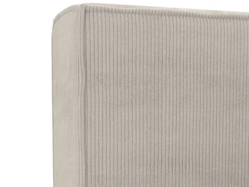 Bed Met Opbergruimte 160 X 200 Cm - Ribfluweel - Beige + Matras - Timano