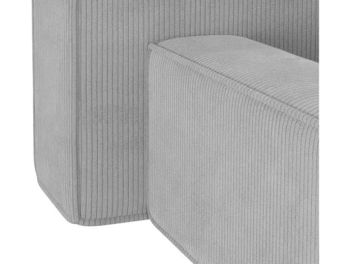 Bed Met Opbergruimte 180 X 200 Cm - Ribfluweel - Lichtgrijs + Matras - Timano