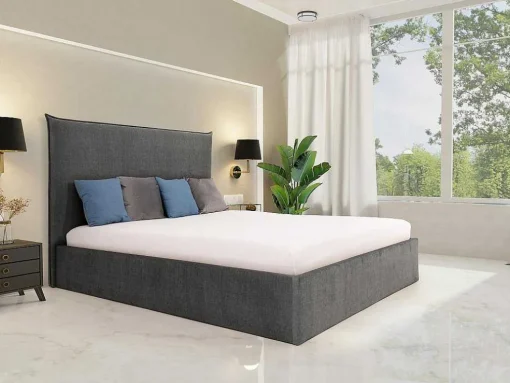 Bed Met Opbergruimte 140 X 200 Cm - Velours - Grijs - Soryo - Van Pascal Morabito