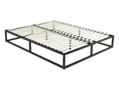 Bedbodem Met Latten Van Metaal 140 X 190 Cm - 2 X 19 Latten - Zwart - Rammus Van Ysmee