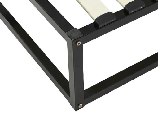 Bedbodem Met Latten Van Metaal 140 X 190 Cm - 2 X 19 Latten - Zwart - Rammus Van Ysmee
